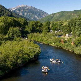 people canoeing in a lake