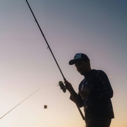 a man fishing